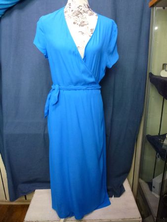 WICKEL KLEID ROYAL BLAU GR M LUFTIG LEICHT ZUM BINDEN NEU