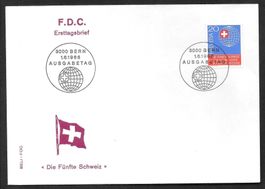 FDC 442 die fünfte Schweiz ET 1.6.1966 schön illustriert