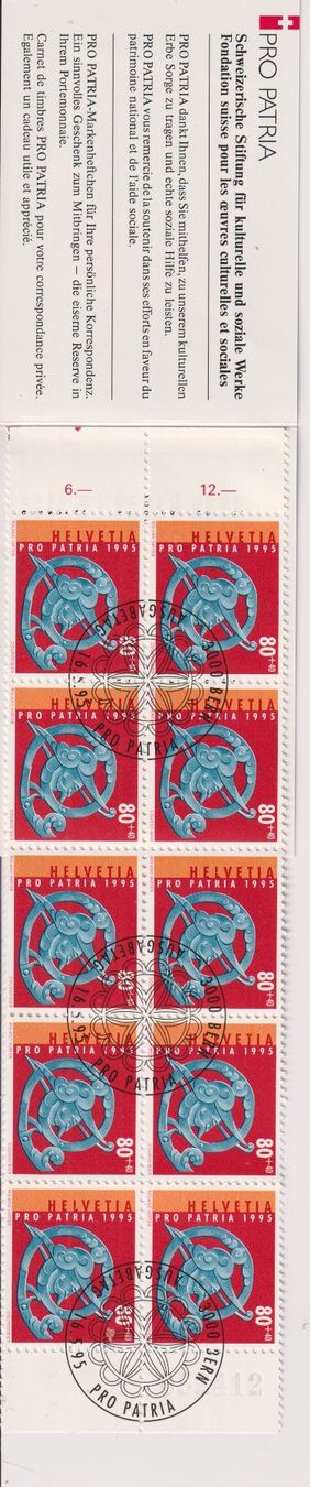 Alle Briefmarken: Markenheft Pro Patria 1995 ET gestempelt+++++ – Gebraucht aus Samnaun-Compatsch von Muckimu 1