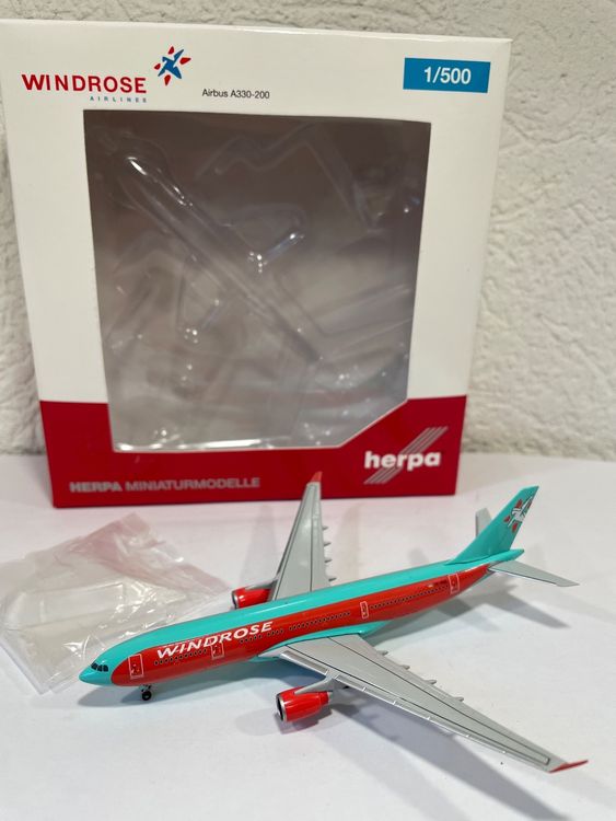 Herpa Windrose Airlines Airbus A330-200 Modellflugzeug 1:500 - Sammlerstück