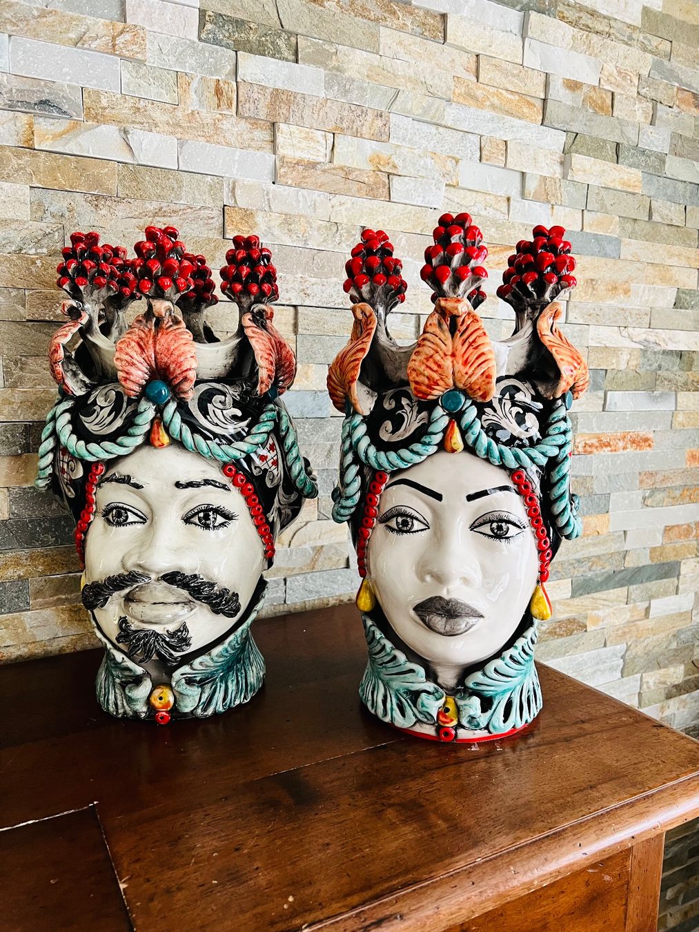 Skulpturen & Statuen: Teste di Moro Caltagirone Hand Made – Neu und originalverpackt aus Höri von ArtelavicaGmbH