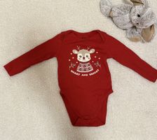 Weihnachtsbody Gr. 80 Rentier