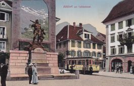 Altdorf mit Telldenkmal ( Tramway )