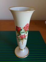 HUTSCHENREUTHER Selb Vintage Porzellan Vase Alpenrosen Gold!