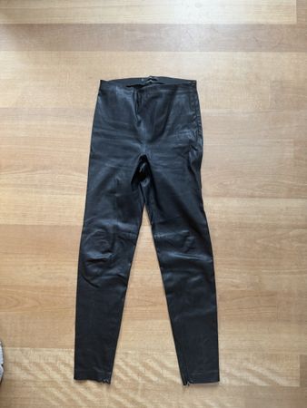 Lederhose MNG schwarz Grösse S aus echtem Leder