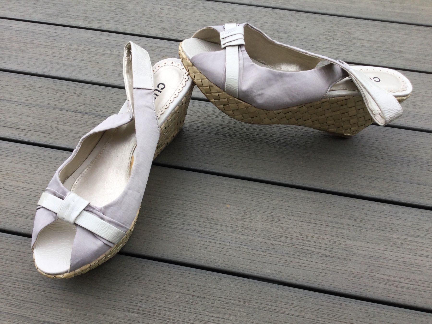 Cube Scarpe da donna: Sandalettes compensées satinées CUBE new – Nuovo e nell'imballaggio originale da Agiez venduto da chouchanelle 3