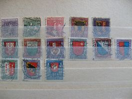 PJ 1917 - 1921 5 Sätze gestempelt