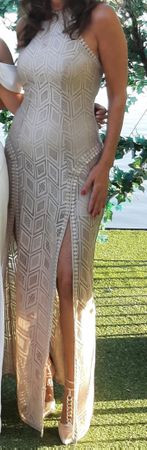Guess Kleid gehäkelt Maxikleid beige Grösse S TOP Zustand
