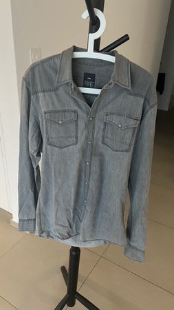 WE Herren Hemd Grau Grösse L W62