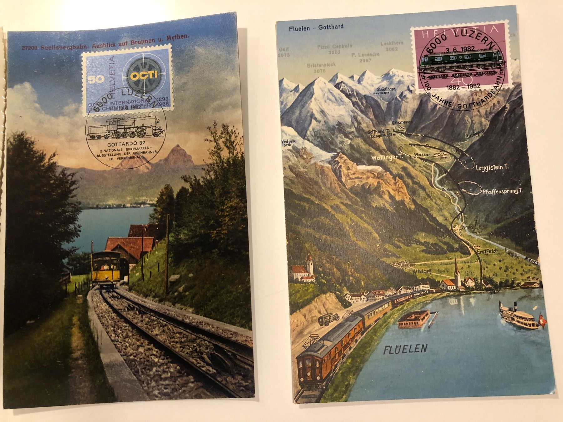 Cartoline postali: 6 versch. alte MAXIKARTEN GOTTHARD 1910 – Nuovo (secondo la descrizione) da Lufingen venduto da Rac0 3
