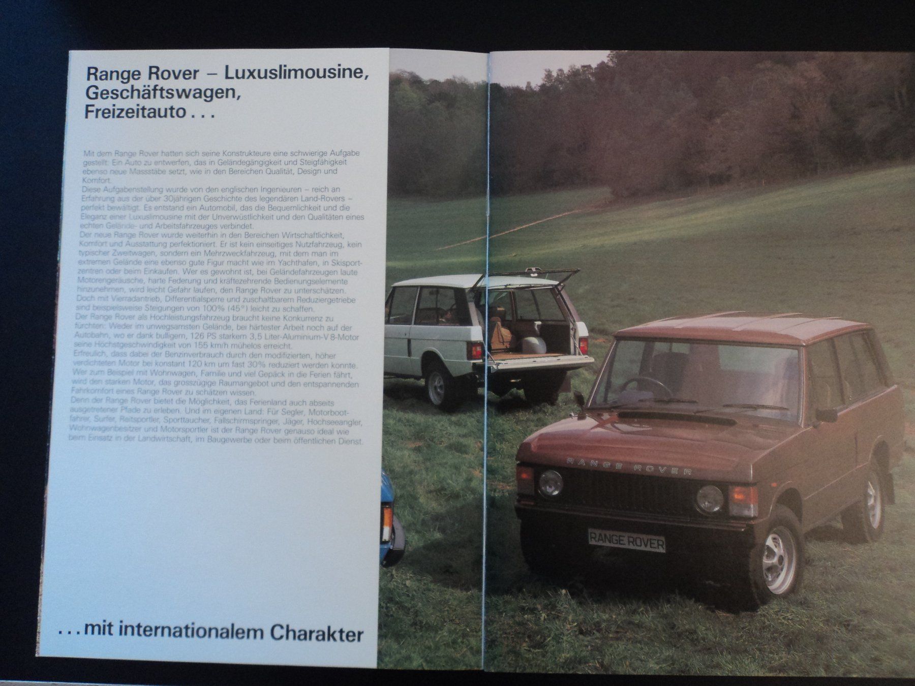 Rover Documenti: Prospekt Range Rover MK1 1970er – Usato da Schwarzenburg venduto da modelCARama 2