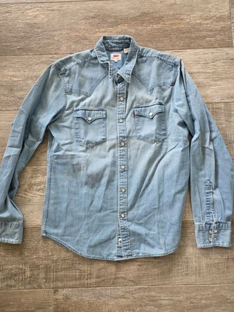 Levi’s Barstow Western Denim Shirt M hellblau