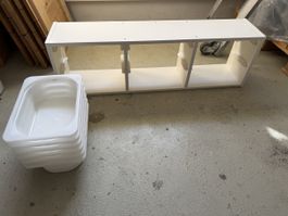 IKEA Trofast Regal weiss mit 6 Kunststoffboxen gebraucht