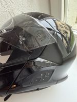 Casque moto BMW noir, taille L, idéal pour la saison.