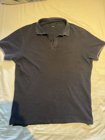 Massimo Dutti Herren Poloshirt, Gr. L, schwarz, gebraucht