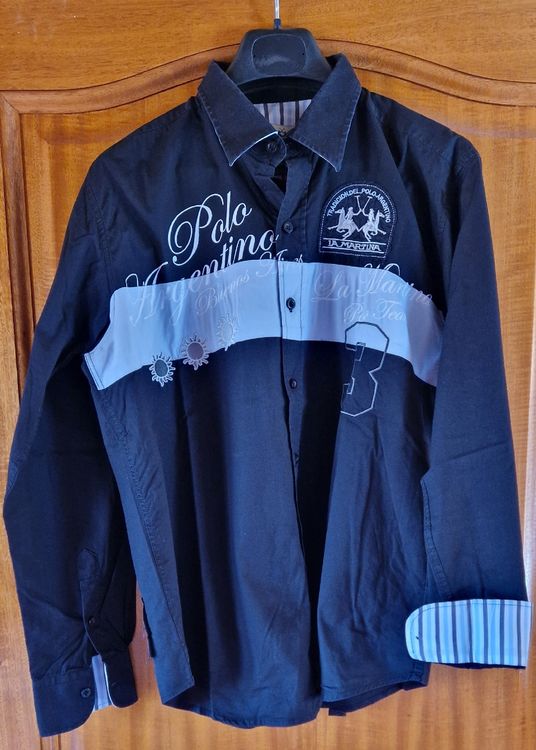 Chemise Homme La Martina Bleue - Taille XXL (Regular), Col Boutonné, En Parfait état Occasion