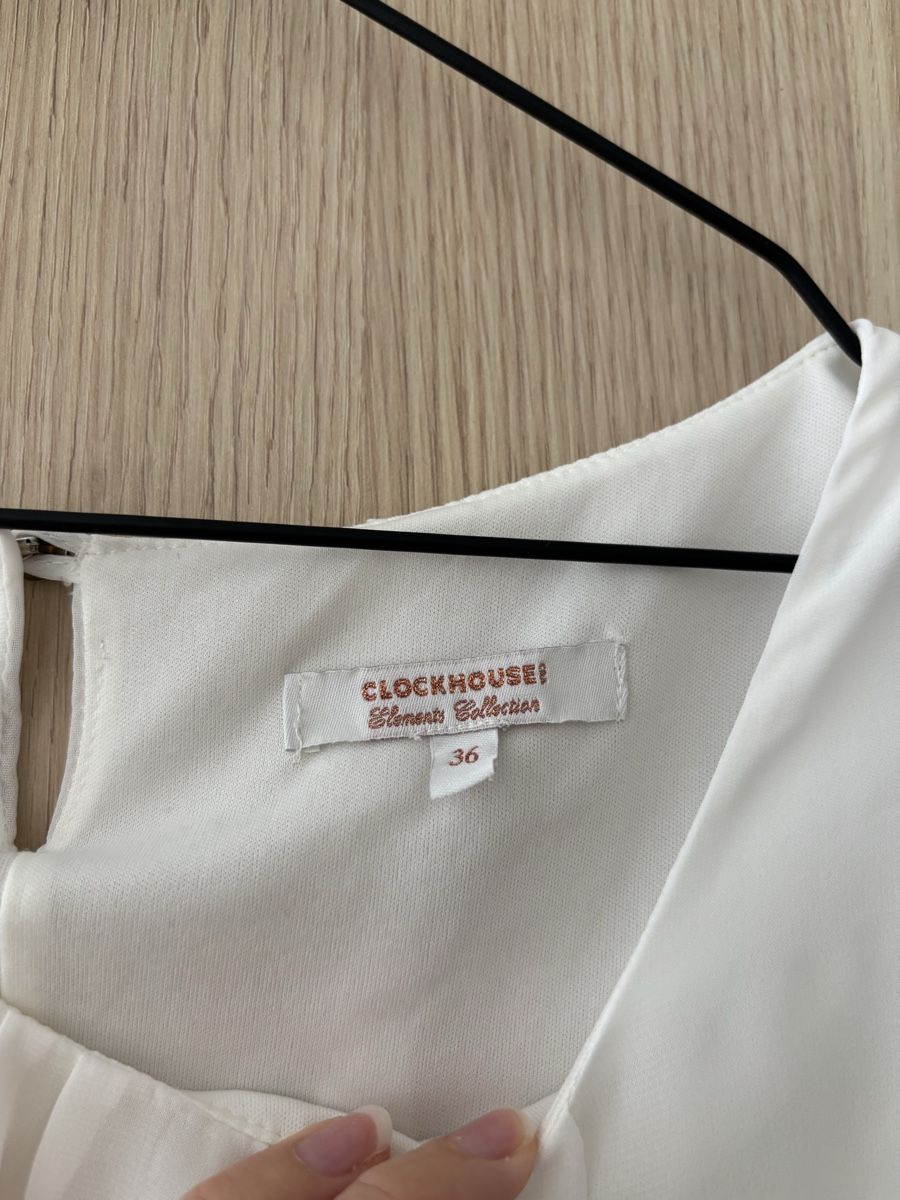 C&A Blusen: Elegante Tunika Bluse, weiss, Grösse 36 S – Gebraucht aus Basel von mic_5258 2