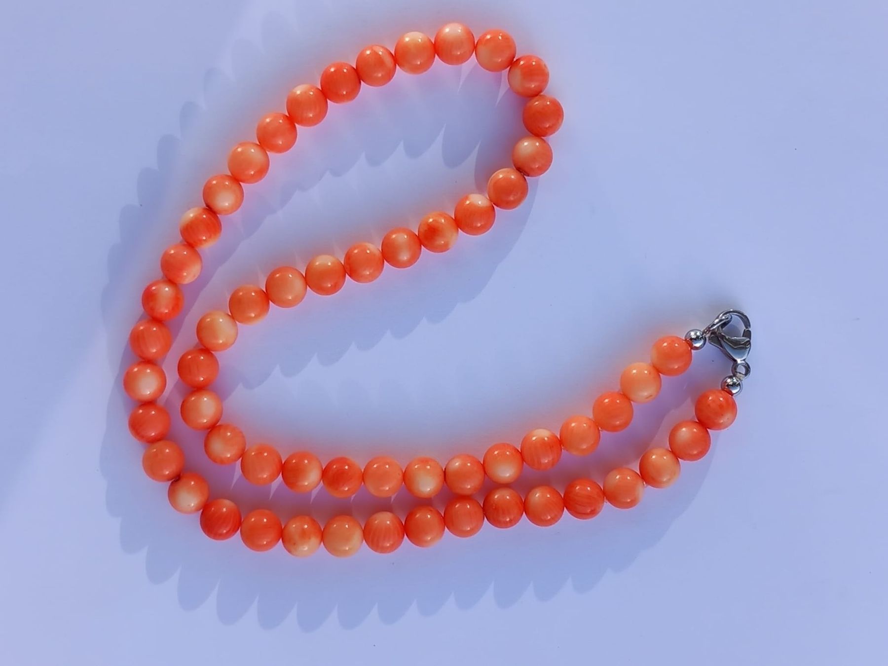 Catenine: Neue Korallen Kette DM 7.6mm – Nuovo (secondo la descrizione) da Winterthur venduto da Jopf1 2
