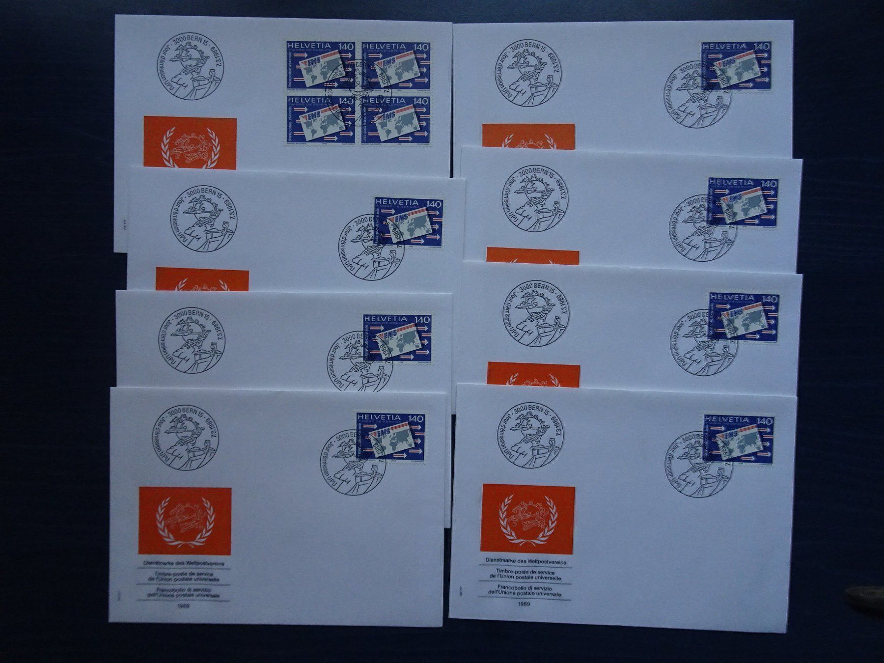 Tous les timbres: FDC  UPU 1989 – Neuf (Voir description) à Aadorf par Chnorli-Furz