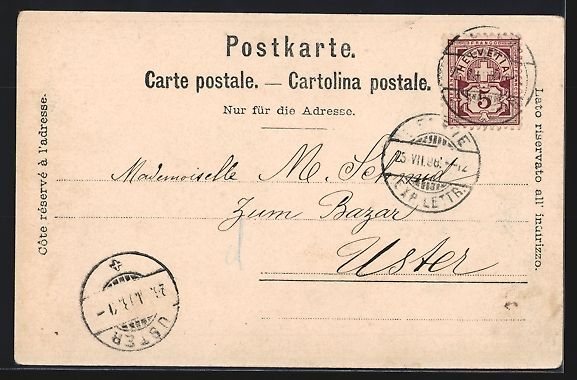 Cartoline postali: Mondschein-AK Genève, Ortspanorama mit  – Usato da Berlin venduto da bartko-reher 1