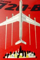 Vintage - BOEING 720 / JET AVIANC Werbekleber, Aviatik