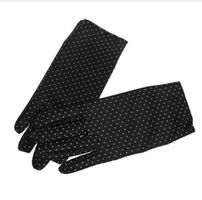 NEUE Handschuhe schwarz-weiss Polka dot - 81618