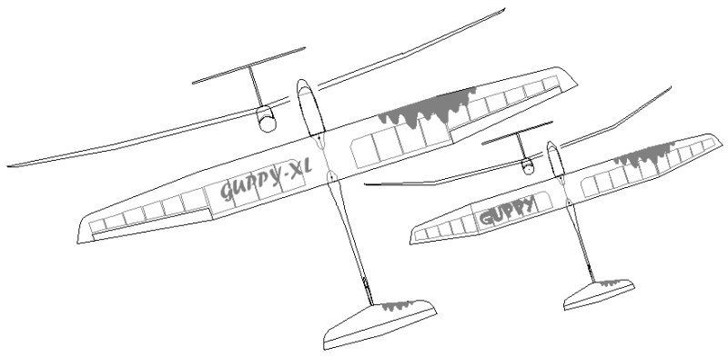Modellismo RC: Bauplan RC Segler- Plan de constr (Electro) Planeur "Guppy" – Nuovo (secondo la descrizione) da Genève venduto da Hucotra 5