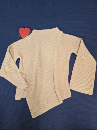 Pure Cashmir Pullover Boss beige gerippt Gr S guter Zustand