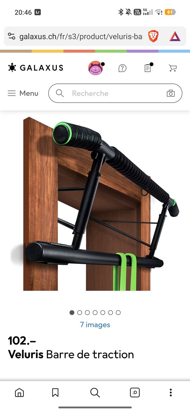 Hometrainer: Barre de traction - Veluris - NEUF  – Nuovo (secondo la descrizione) da Froideville venduto da han_vkm7 2