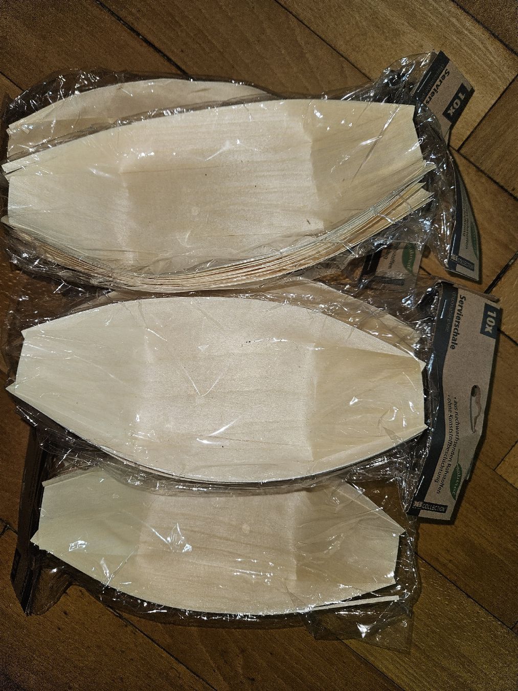 Piatti: Kartonteller, Holzstäbchen, Papiergefässe, Bambusschalen – Nuovo e nell'imballaggio originale da Rheineck venduto da Eulalia40 3