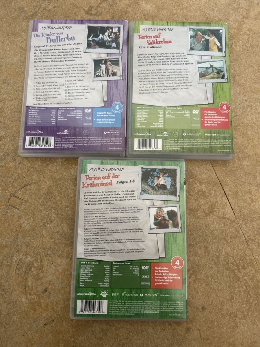 Tutti i DVDs: DVD Astrid Lindgren 3 Stk. Kinderfilme – Usato da Urdorf venduto da 2msa2 1