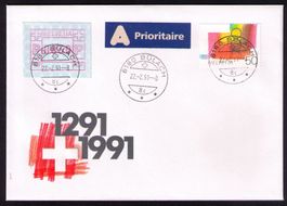 1991_810_700 Jahre SCHWEIZ_FDC 22.2.91_8180 BÜLACH !