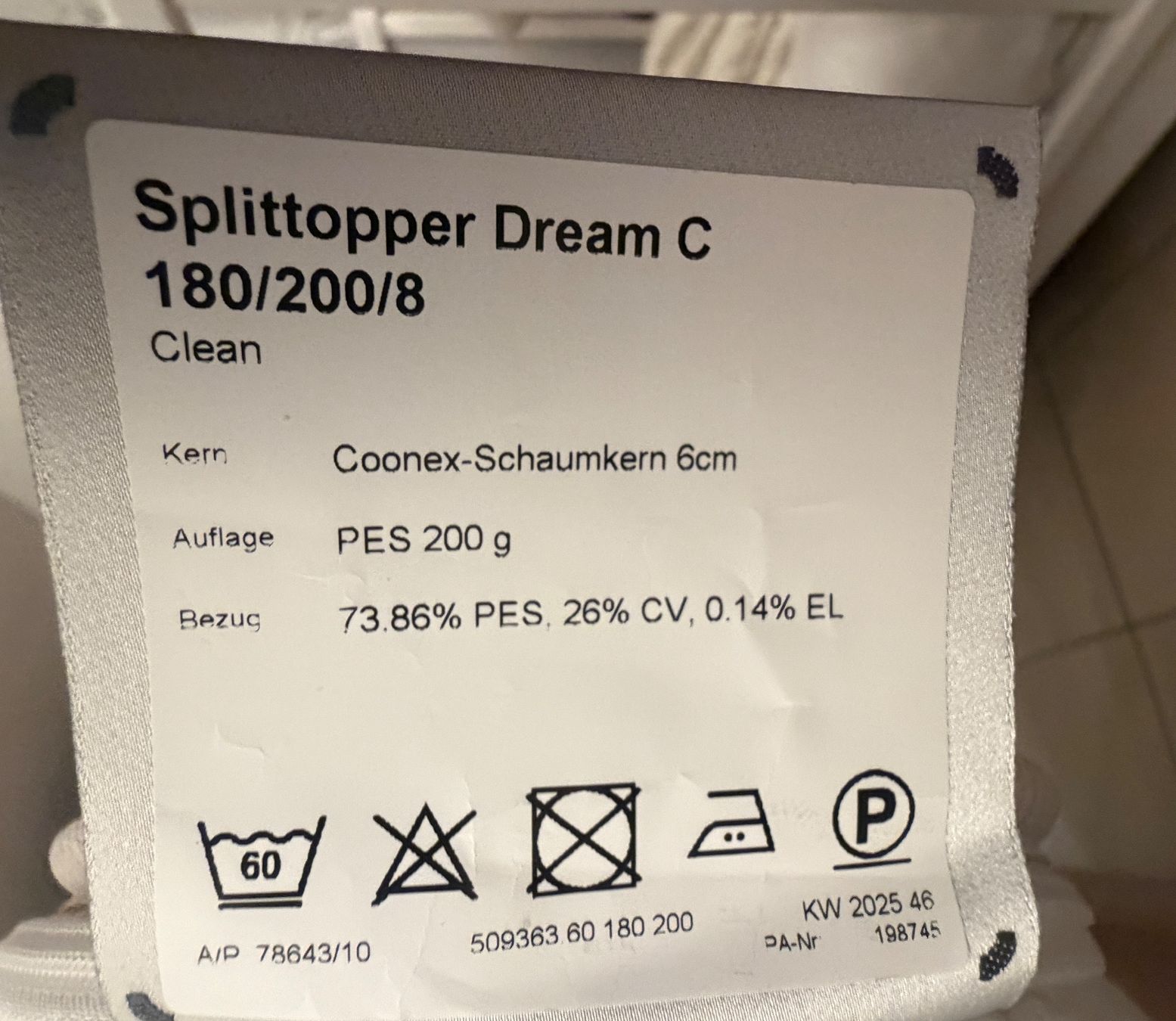 Matratzen: Topper / Splittopper Coonex Schaumkern 6 Cm. – Neu (gemäss Beschreibung) aus Nussbaumen AG von Owert 3