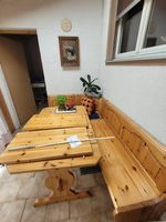 Eckbank Gruppe Kiefer mit Tisch