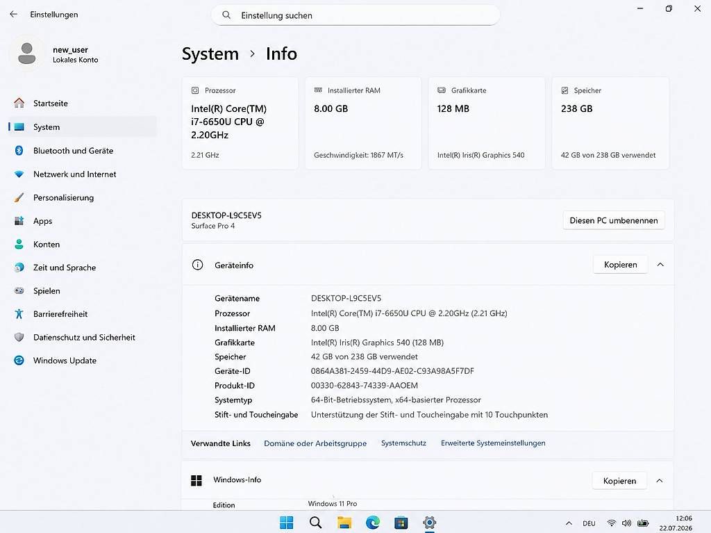 Microsoft Notebook: MS Surface Pro 4, i7,8 GB RAM, 256 SSD, Cover, Surface Pen – Usato da Riehen venduto da silentsoles 4