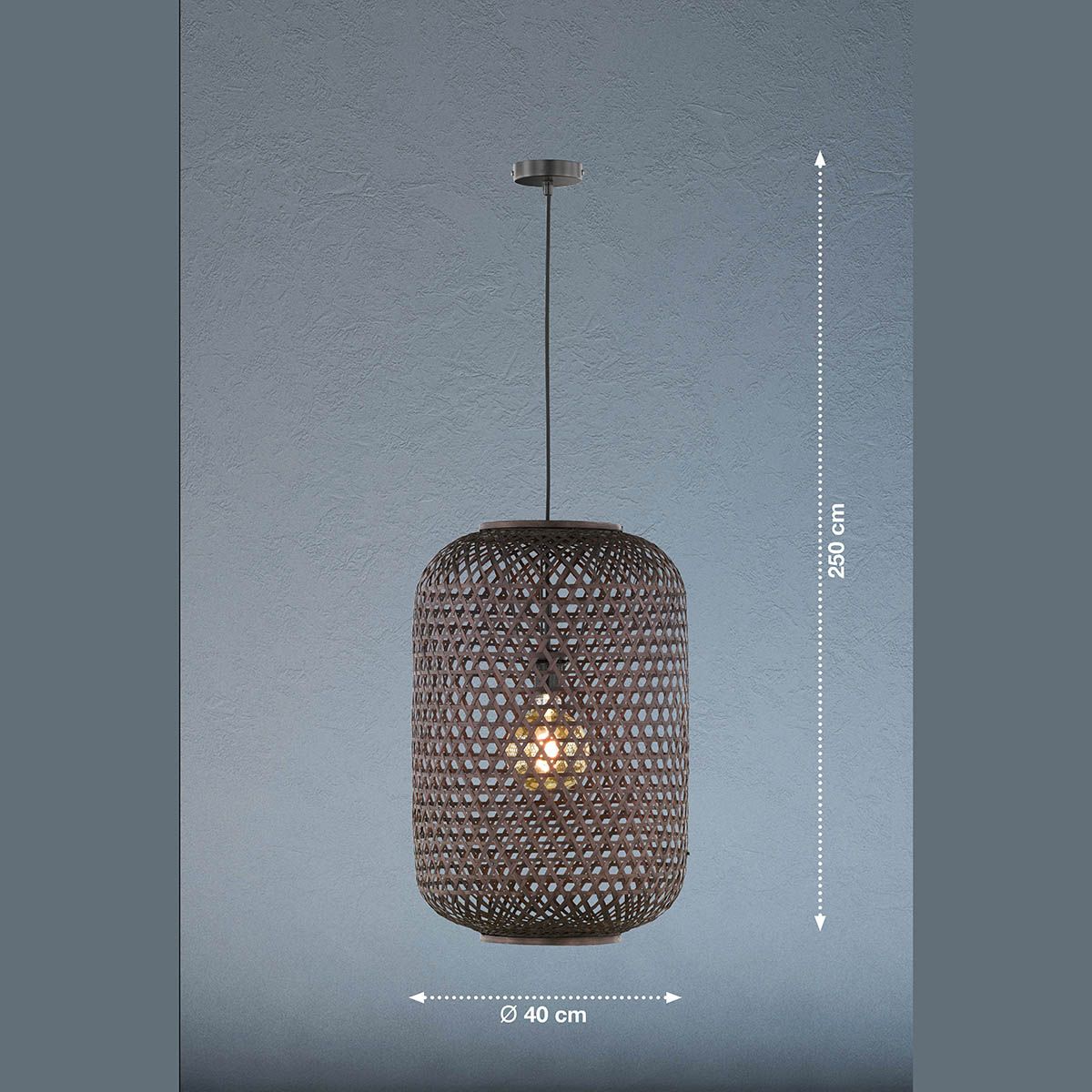 Kronleuchter & Deckenlampen: Pendelleuchte, Schwarz, 40 cm Ø, Bambus – Neu (gemäss Beschreibung) aus Kreuzlingen von Smart-Light 1
