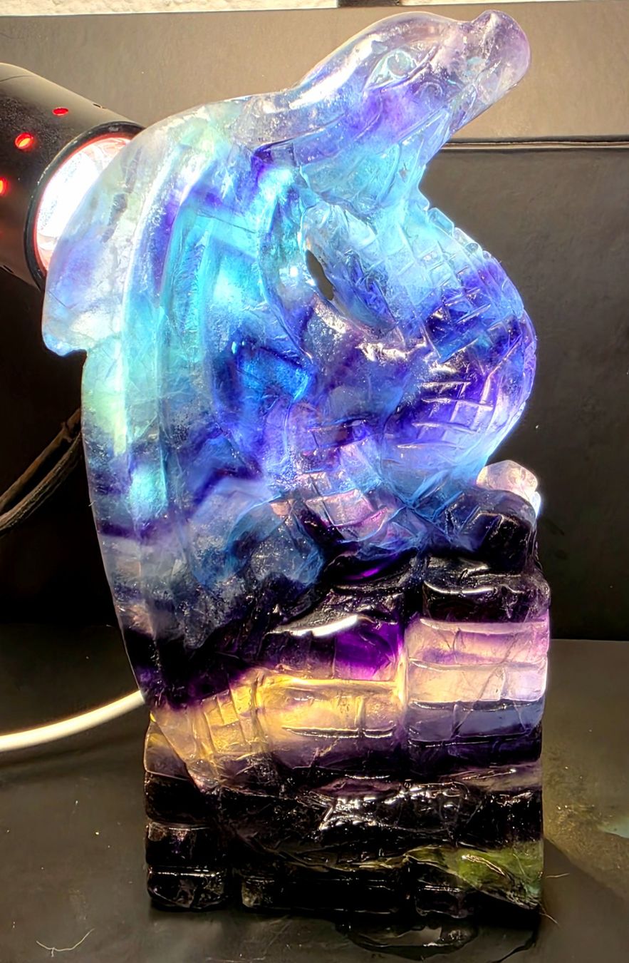 Minerali & Pietre curative: Mystischer hochwertiger Fluorit Drache D 740g – Nuovo (secondo la descrizione) da Matzingen venduto da Shay_Crystalz 2