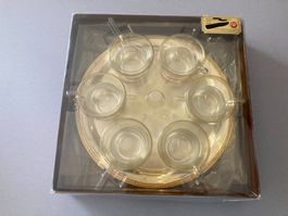 Tablett mit 6 Teegläser von Reichhart