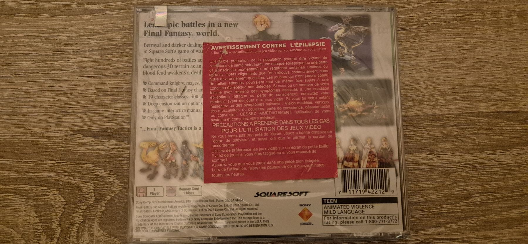 Spiele: Final Fantasy Tactics PS1 - Version Originale - Impeccable – Neu und originalverpackt aus Genève von Bayoushi 1