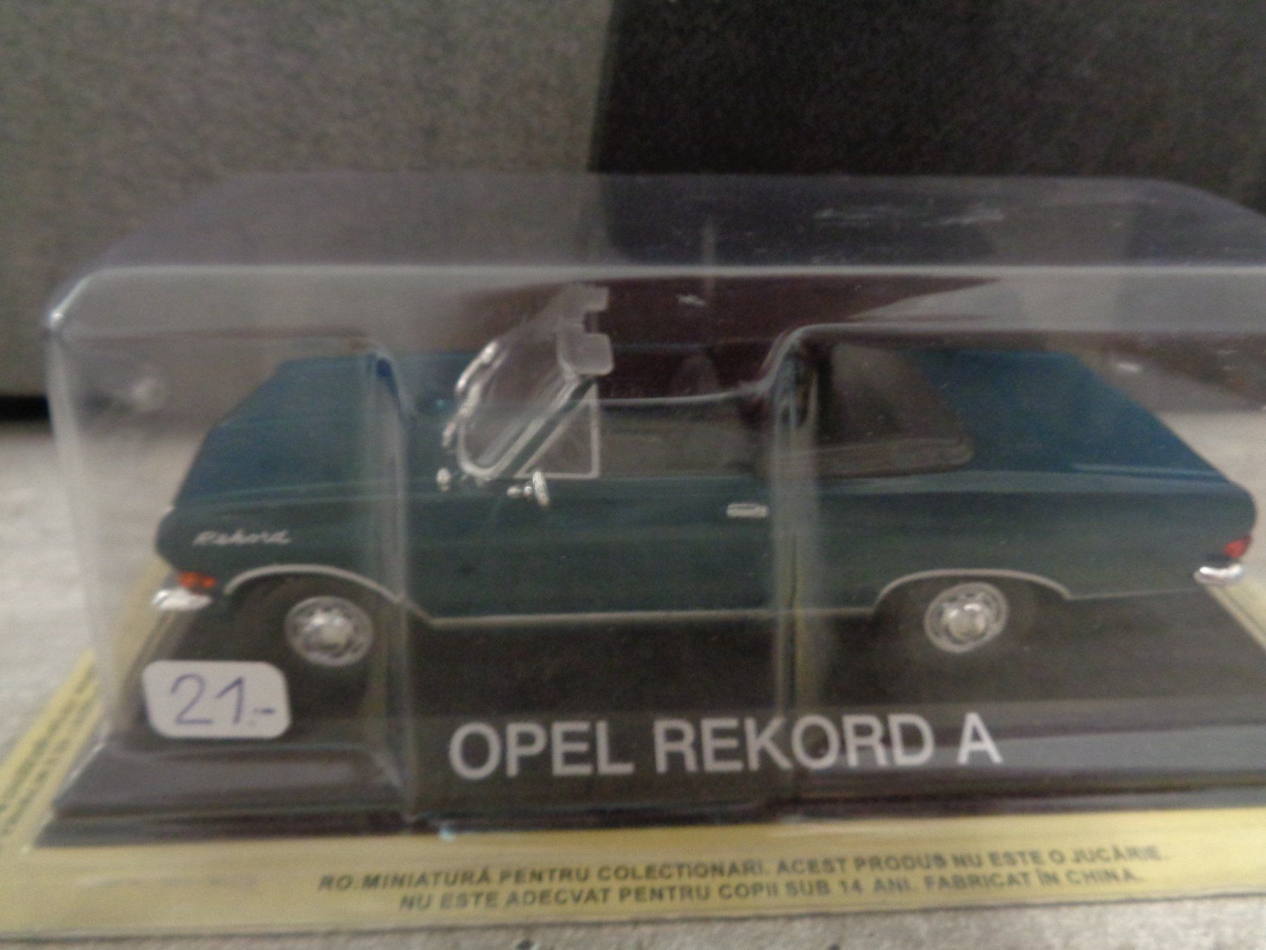 Opel Modellini d'auto: Altaya 1:43 Opel Rekord A – Nuovo e nell'imballaggio originale da Reconvilier venduto da rallycar
