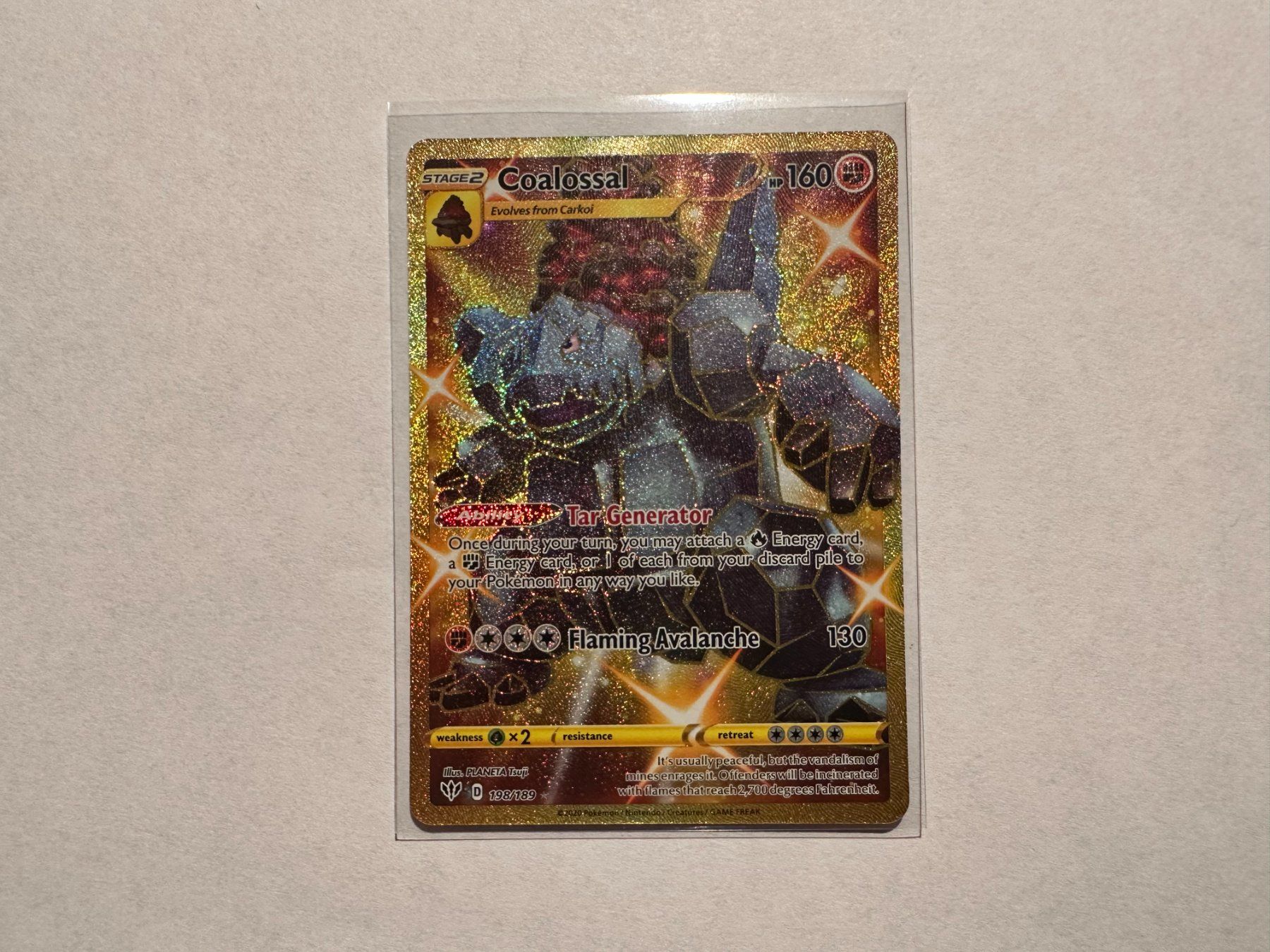 Pokémon Carte collezionabili: Coalossal Gold Secret Darkness Ablaze EN – Usato da Hagendorn venduto da Pokecollectorch