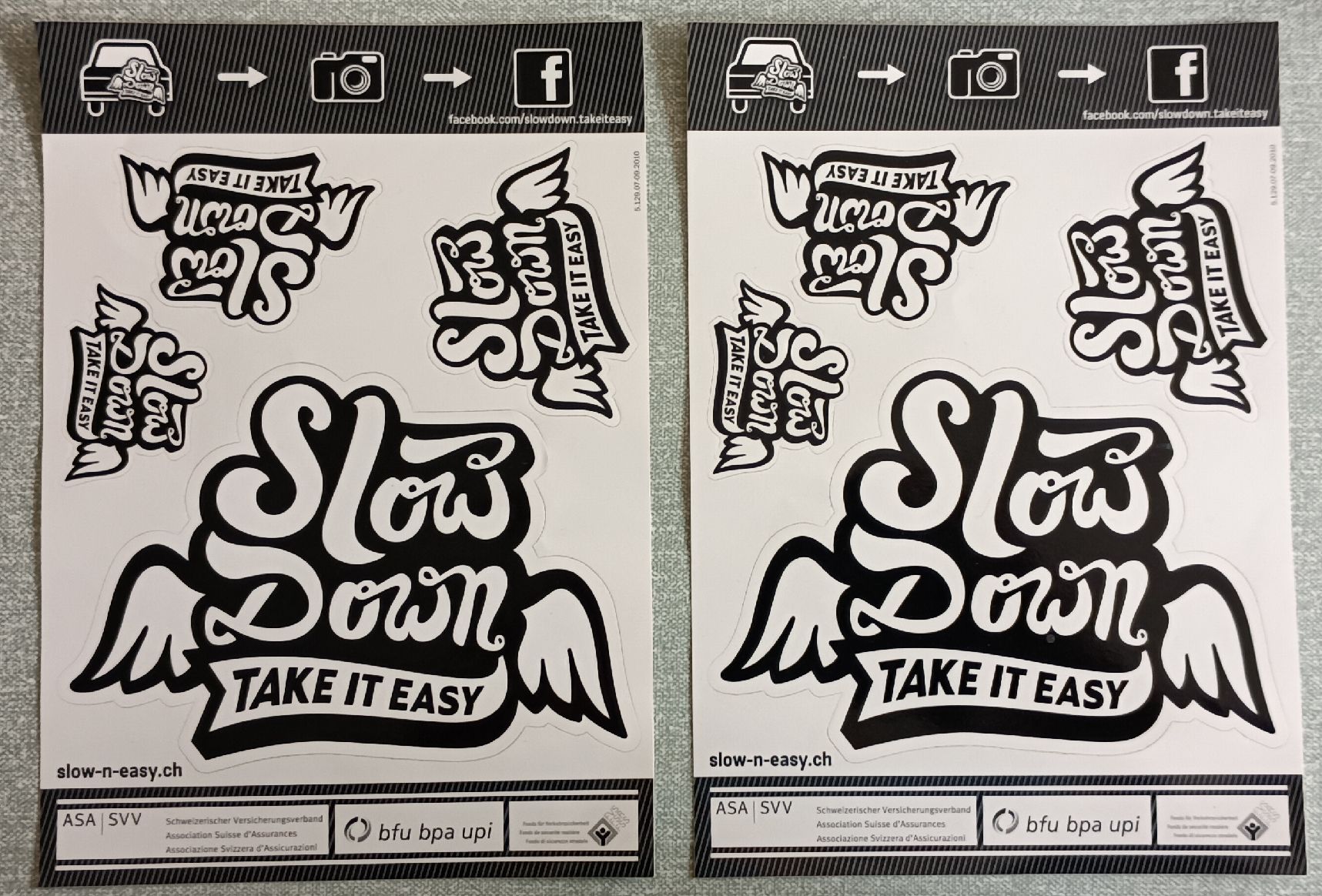 Sticker: 2 Bogen Original Sticker Slow Down Take It Easy – Nuovo (secondo la descrizione) da Basel venduto da kim_872m