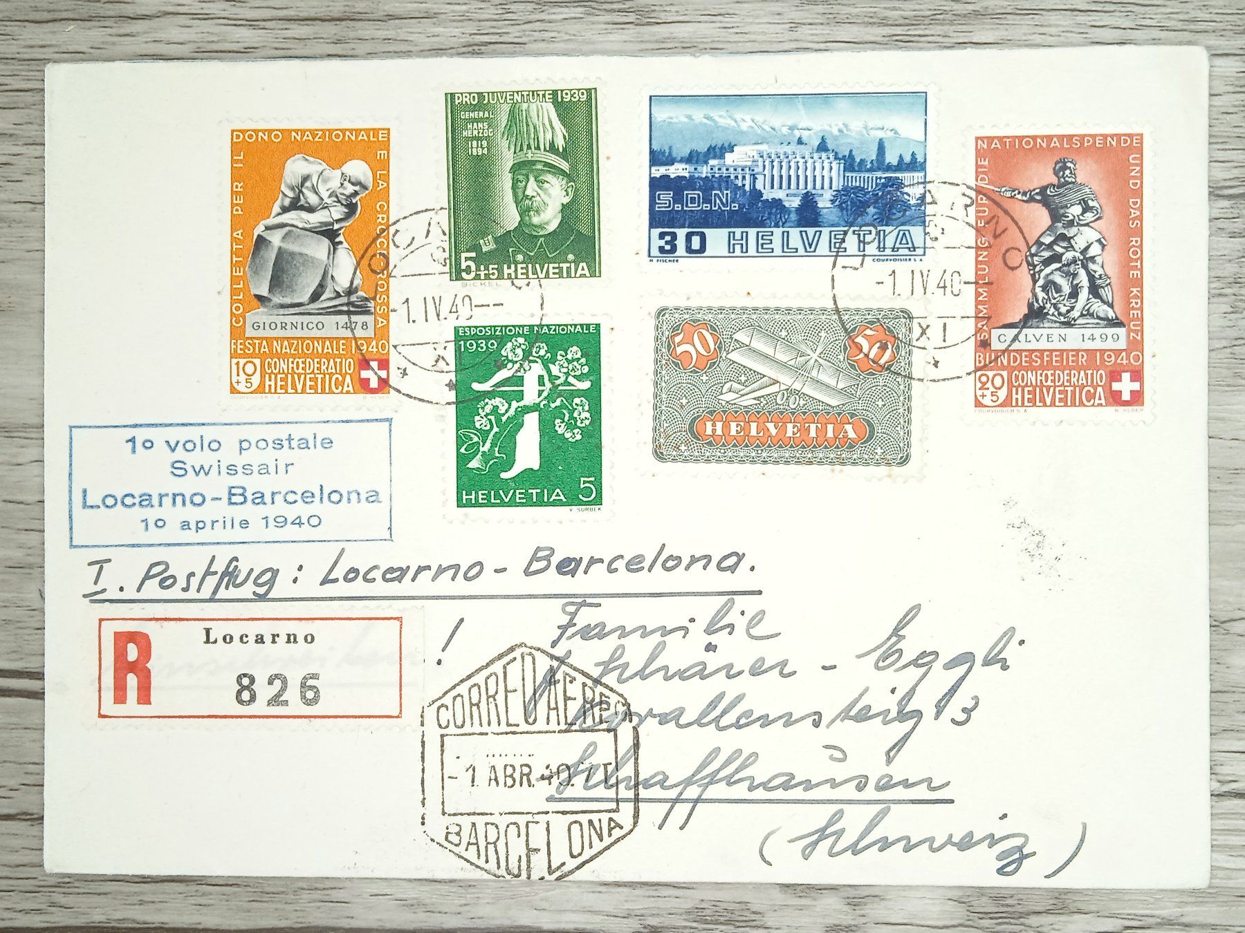 Tutti i francobolli: TR105 Enveloppe Suisse + Timbre 1940 – Usato da Cousset venduto da Patrick_Collections