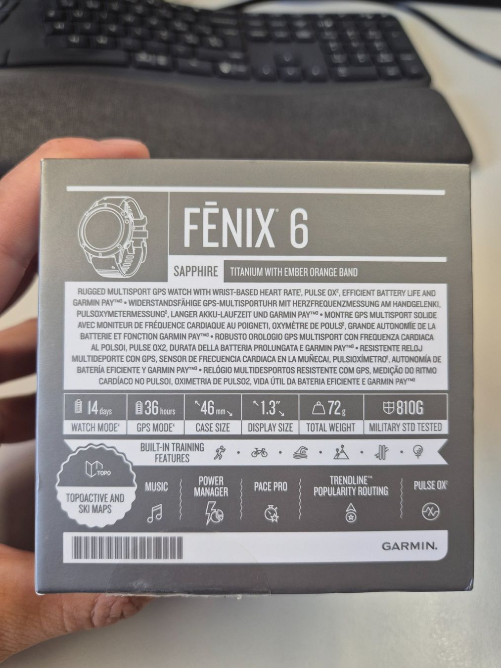 Garmin Smartwatch: Garmin Fenix 6 Sapphire Titanium 47 mm – Usato da Steffisburg venduto da fridii 3