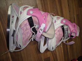 Schlittschuhe K-Tec Kinder rosa weiss gr 35 bis 38 B
