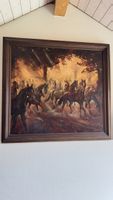 K. Kiesslich Pferdegemälde 145x115 cm 1942 Wildpferde