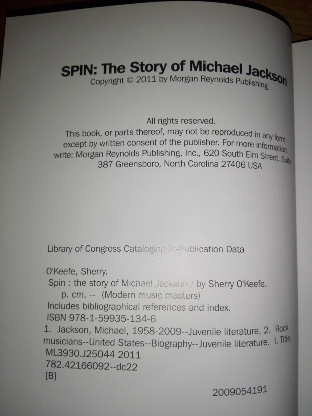 Libri: Michael Jackson Biografie "SPIN"  >englisch<       ©'2011 – Usato da St.Gallen venduto da elk2022 2