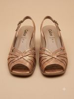 Gabor Comfort Ledersandalen Gr. 6 (EU 39) - Bronze/Gold.
