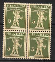 Viererblock 183z Tellknabe **/* 1933