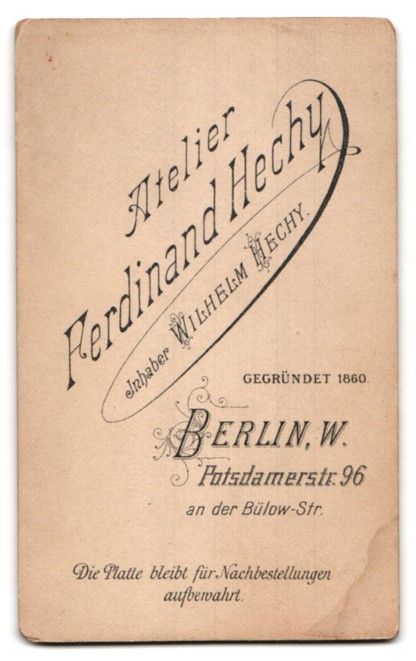 Fotografie & Manifesti: Fotografie Ferdinand Hechy, Berlin, dick – Usato da Berlin venduto da bartko-reher 1